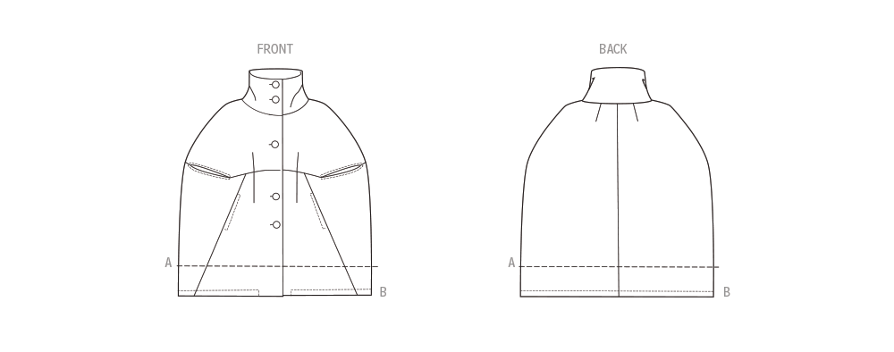 Newlook Pattern 6768 Misses' Jacket Coat