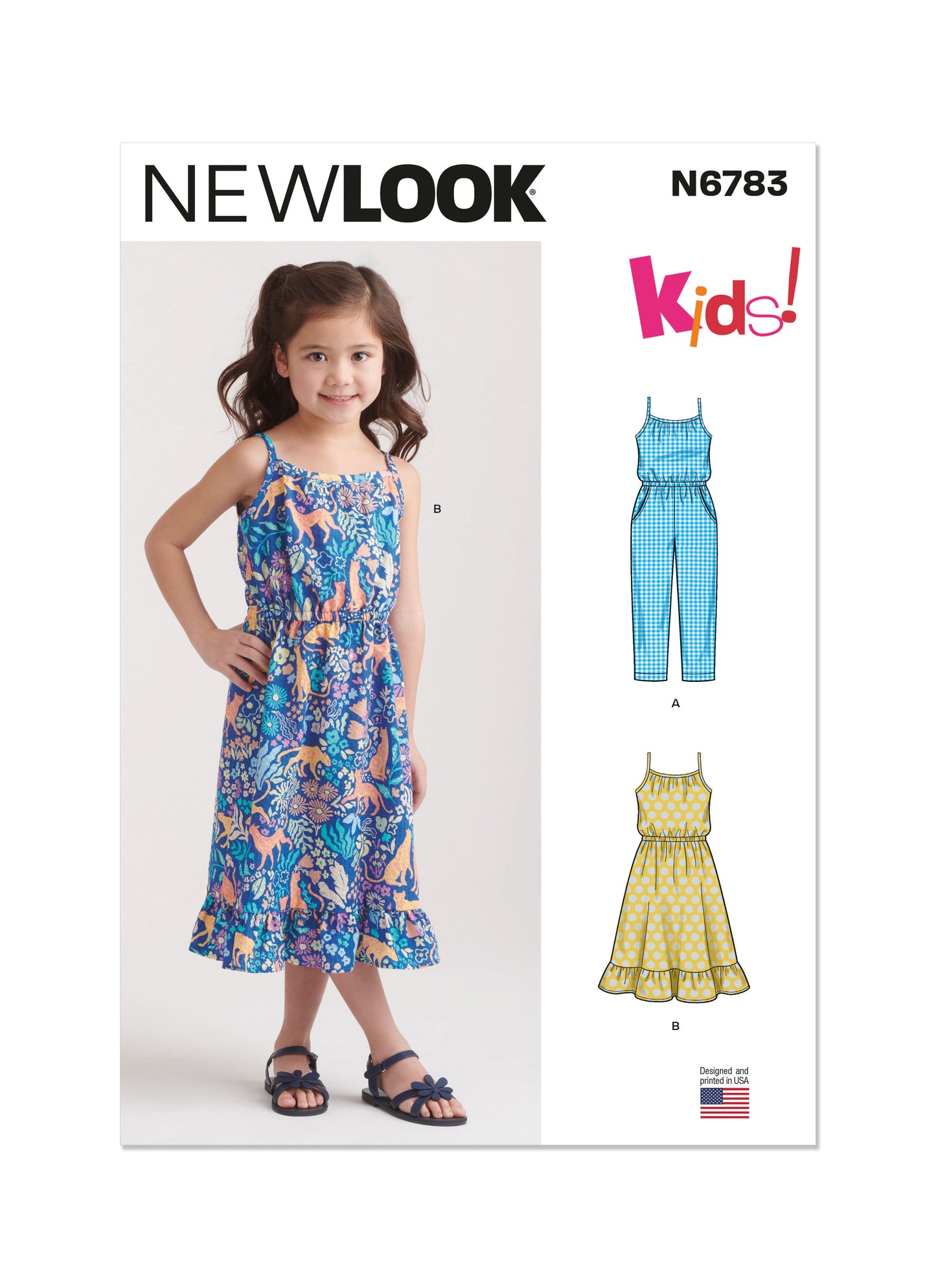 Newlook Pattern 6783 Children's Jumpsuit and Sundress