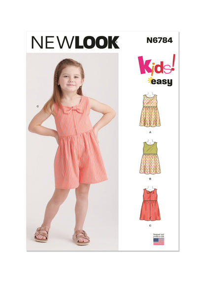 Newlook Pattern 6784 Children's Dresses and Romper