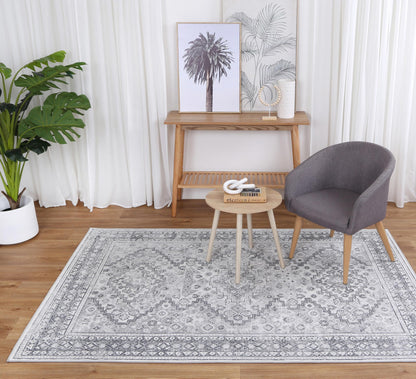 Oporto Mundra Grey Tribal Soft Rug