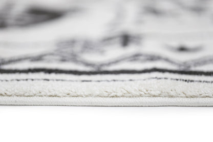 Petit Camping Adventures Black and White Kid Rug