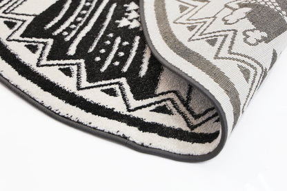 Petit Camping Adventures Black and White Kid Rug