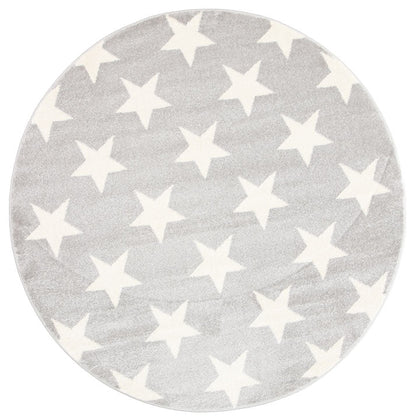 Petit Stars Charcoal and White Kids Rug