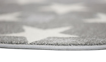 Petit Stars Charcoal and White Kids Rug