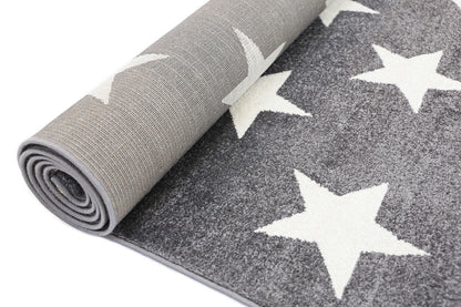 Petit Stars Charcoal and White Kids Rug