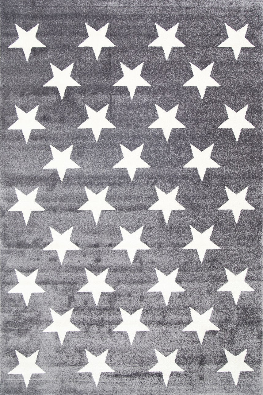 Petit Stars Charcoal and White Kids Rug