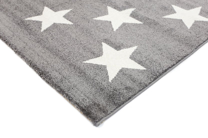 Petit Stars Charcoal and White Kids Rug