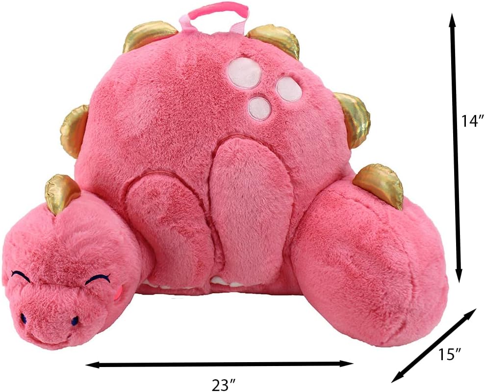 Soft Landing Nesting Nook Character Back-Rest, Pink Dino