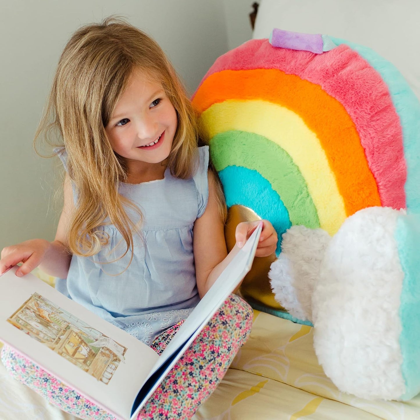 Soft Landing Nesting Nook Character Back-Rest, Rainbow