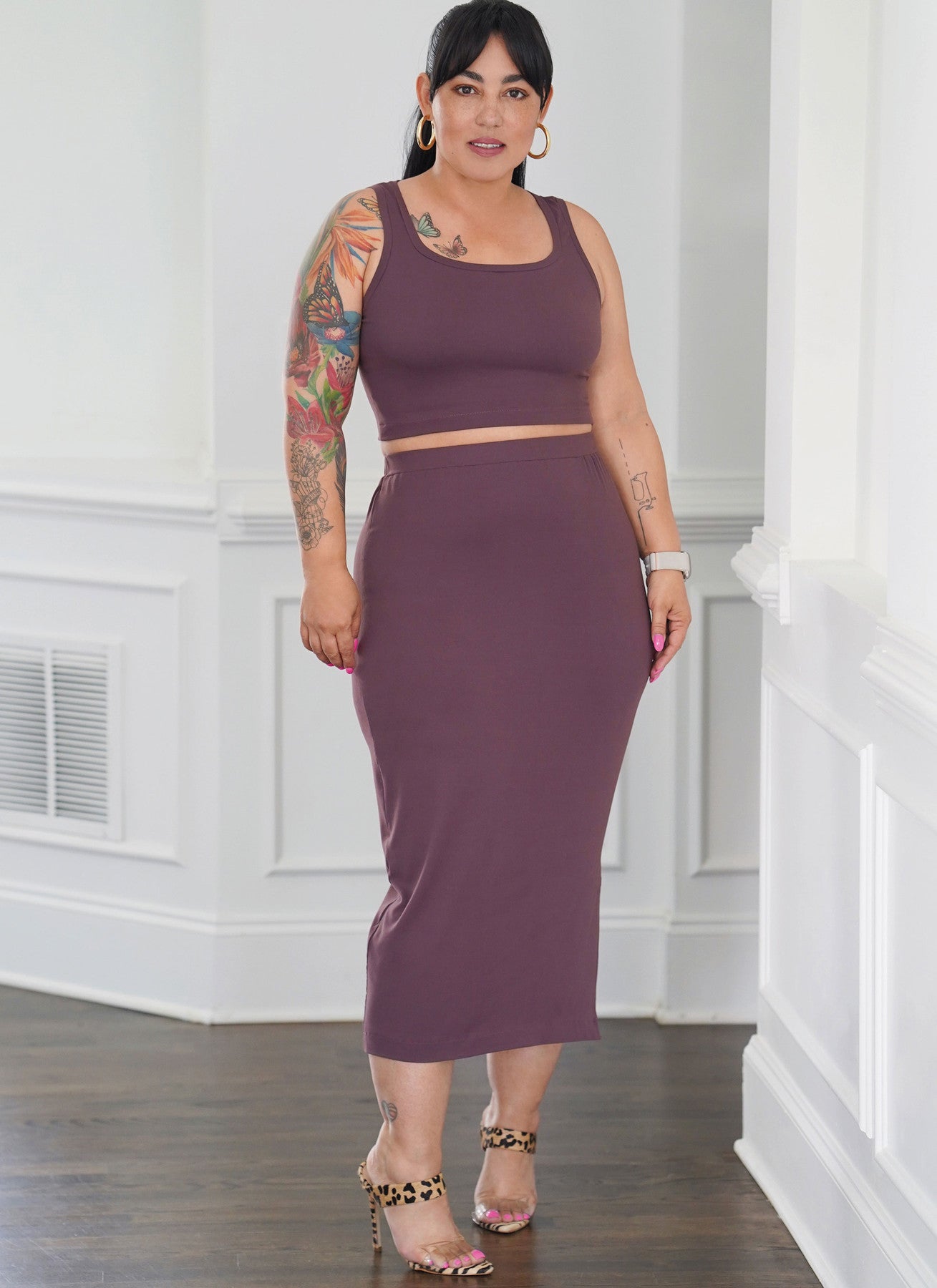 Simplicity Sewing Pattern S3010 Misses' Knit Cardigan, Tank Top and Skirt