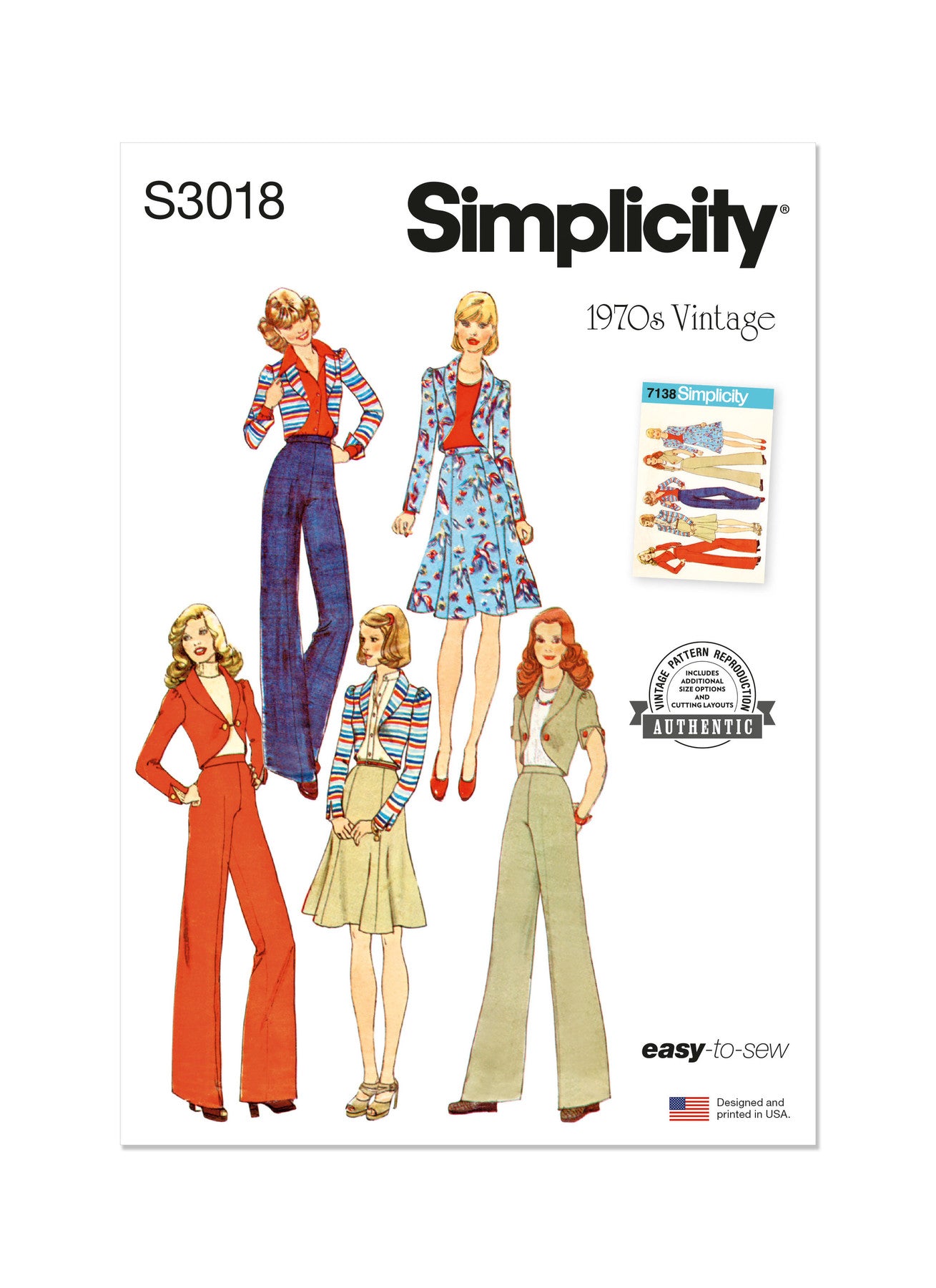 Simplicity Sewing Pattern 3018 Misses' Pants, Skirt and Jacket