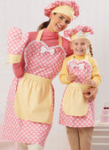 Simplicity Pattern SS3050 Children's and Misses' Apron, Mitts and Hat
