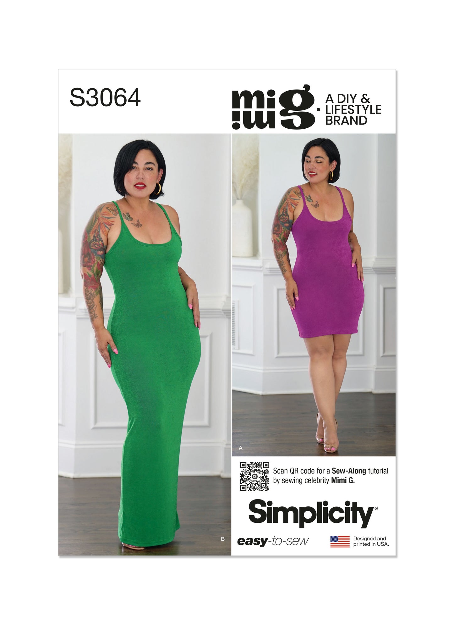 Simplicity Pattern S3064 Misses' Plus Size Dress