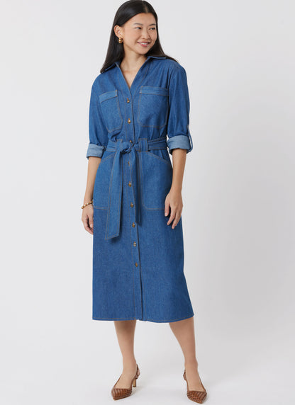 Simplicity Sewing Pattern Misses' and Women's Dresses with Tie Belt