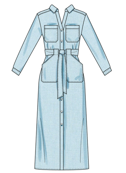 Simplicity Sewing Pattern Misses' and Women's Dresses with Tie Belt