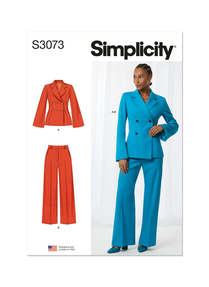 Simplicity Pattern S3073 Misses' and Women's Jacket and Pants