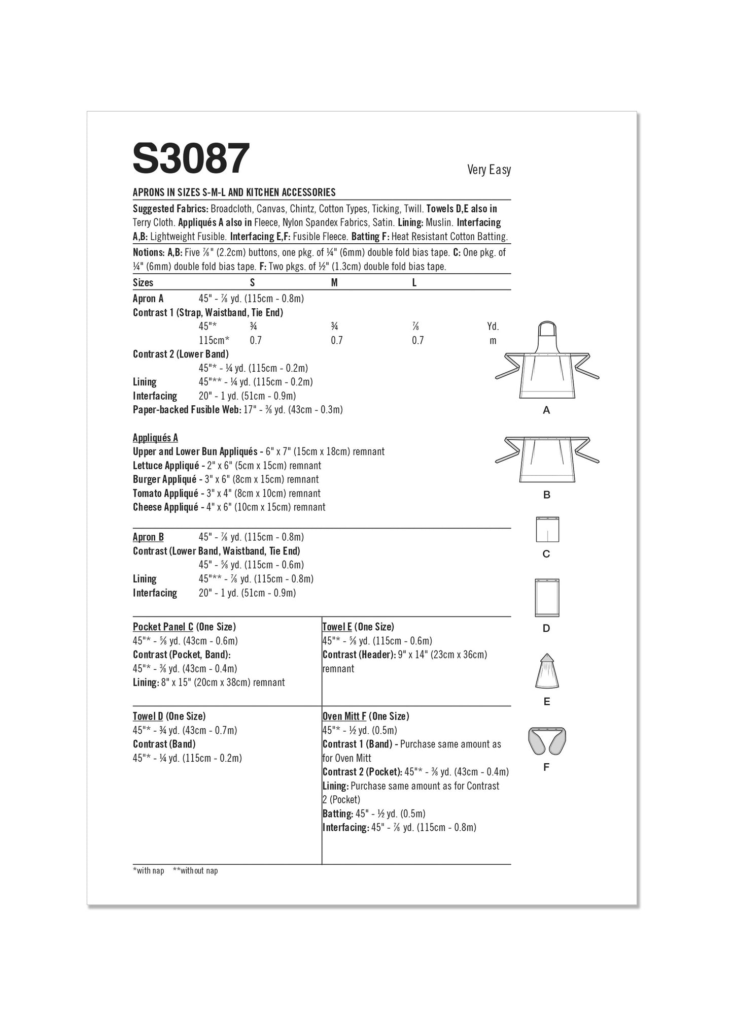 Simplicity S3087 Apron