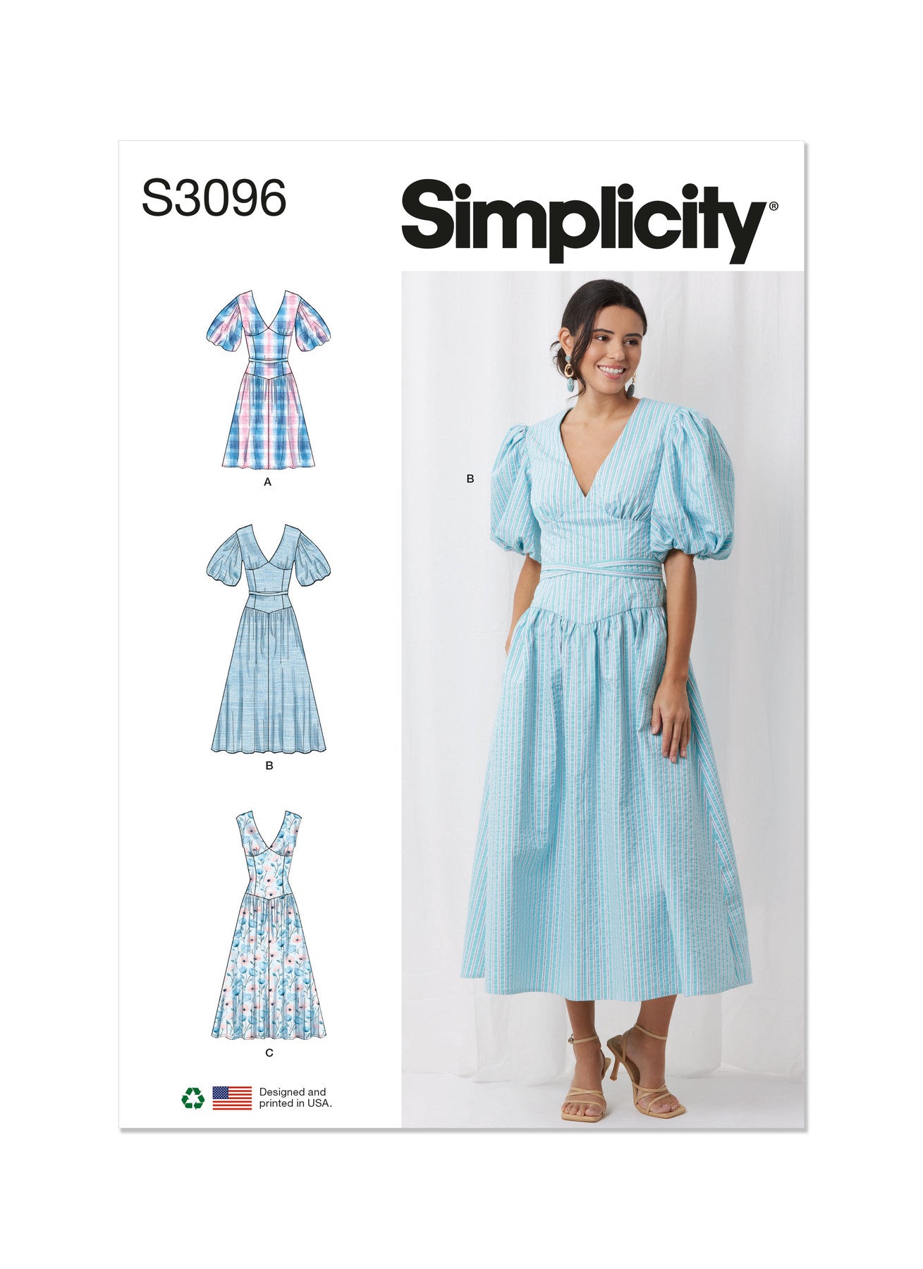 Simplicity S3096 Misses' Plus Size Dress
