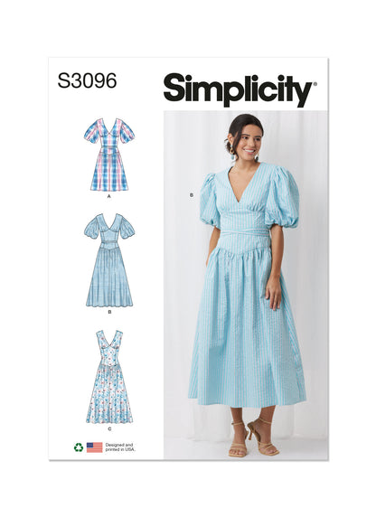 Simplicity S3096 Misses' Plus Size Dress