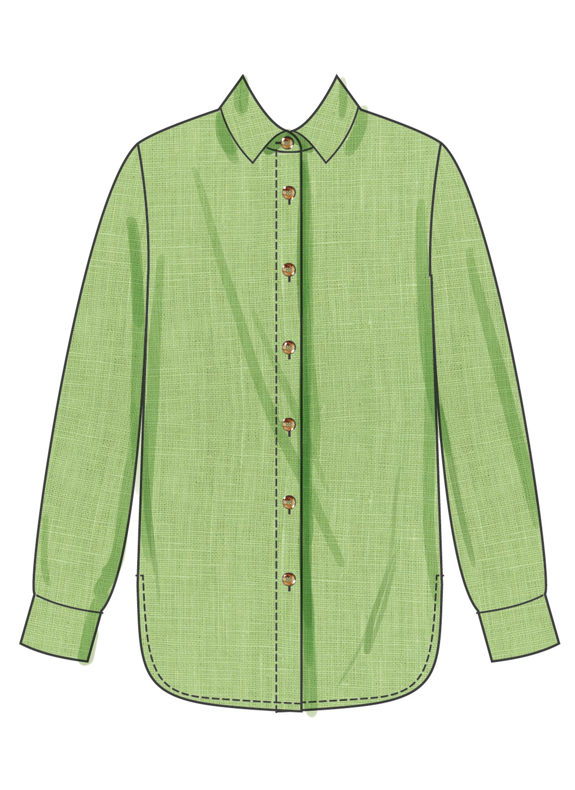 Simplicity Pattern S3101 Misses' Shirt with Detachable 3D Flowers