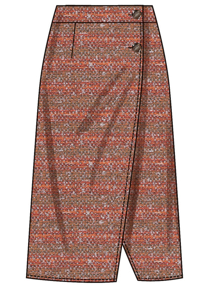Simplicity SS3104 Misses' Wrap Skirts with Detachable 3D Flower