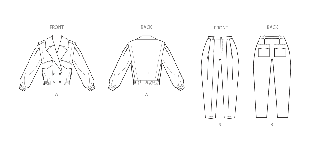 Simplicity Pattern S3107 Misses' Jacket and Pants