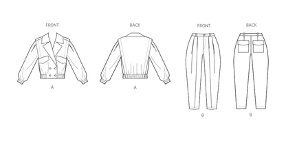 Simplicity Pattern S3107 Misses' Jacket and Pants