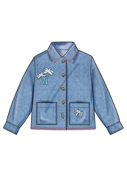 Simplicity Pattern S3113 Children's or Girls' and Boys' Jacket, Shorts and Pants