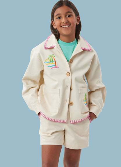 Simplicity Pattern S3113 Children's or Girls' and Boys' Jacket, Shorts and Pants