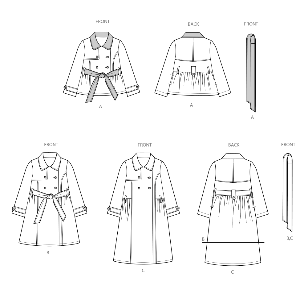 Simplicity Pattern S3114 Girl Jacket Coat