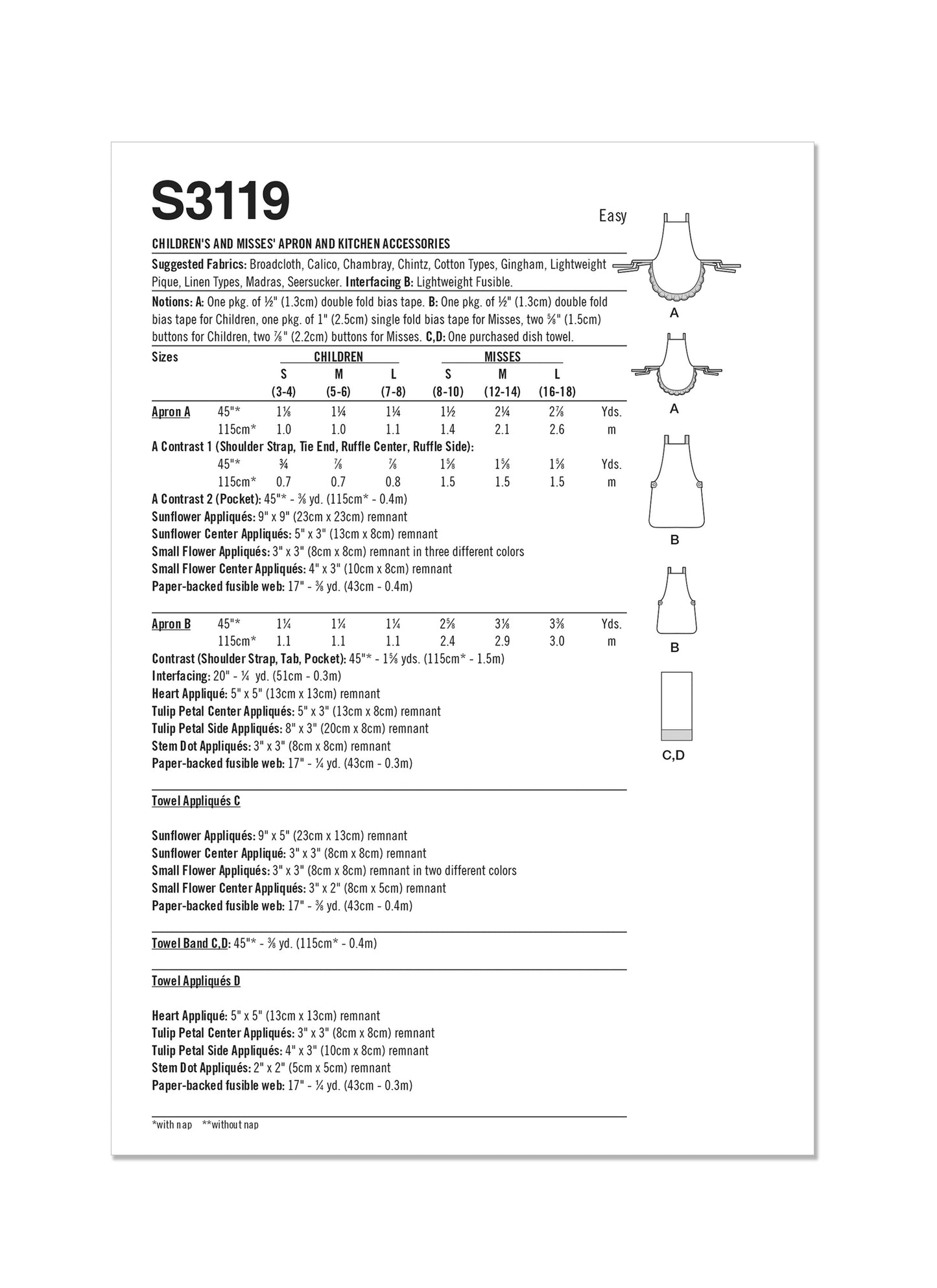 Simplicity S3119 Apron