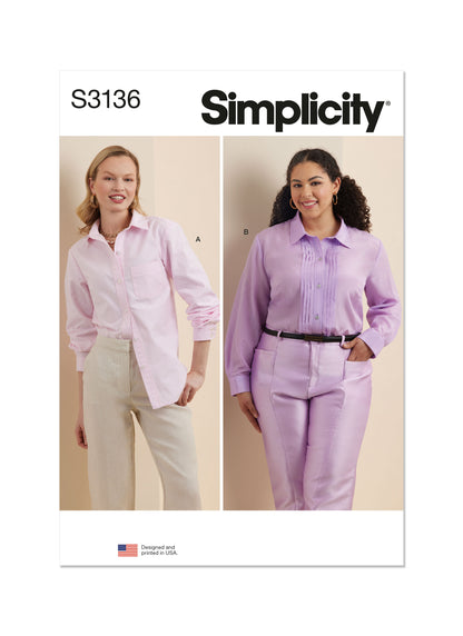 Simplicity Pattern S3136 Misses' Plus Top Vest