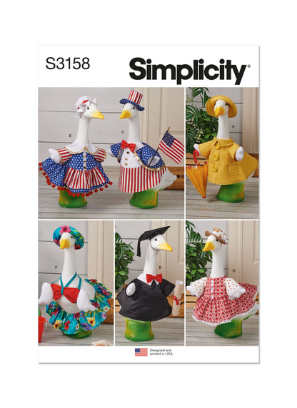 Simplicity Pattern S3158 Clothes for Porch and Lawn Geese