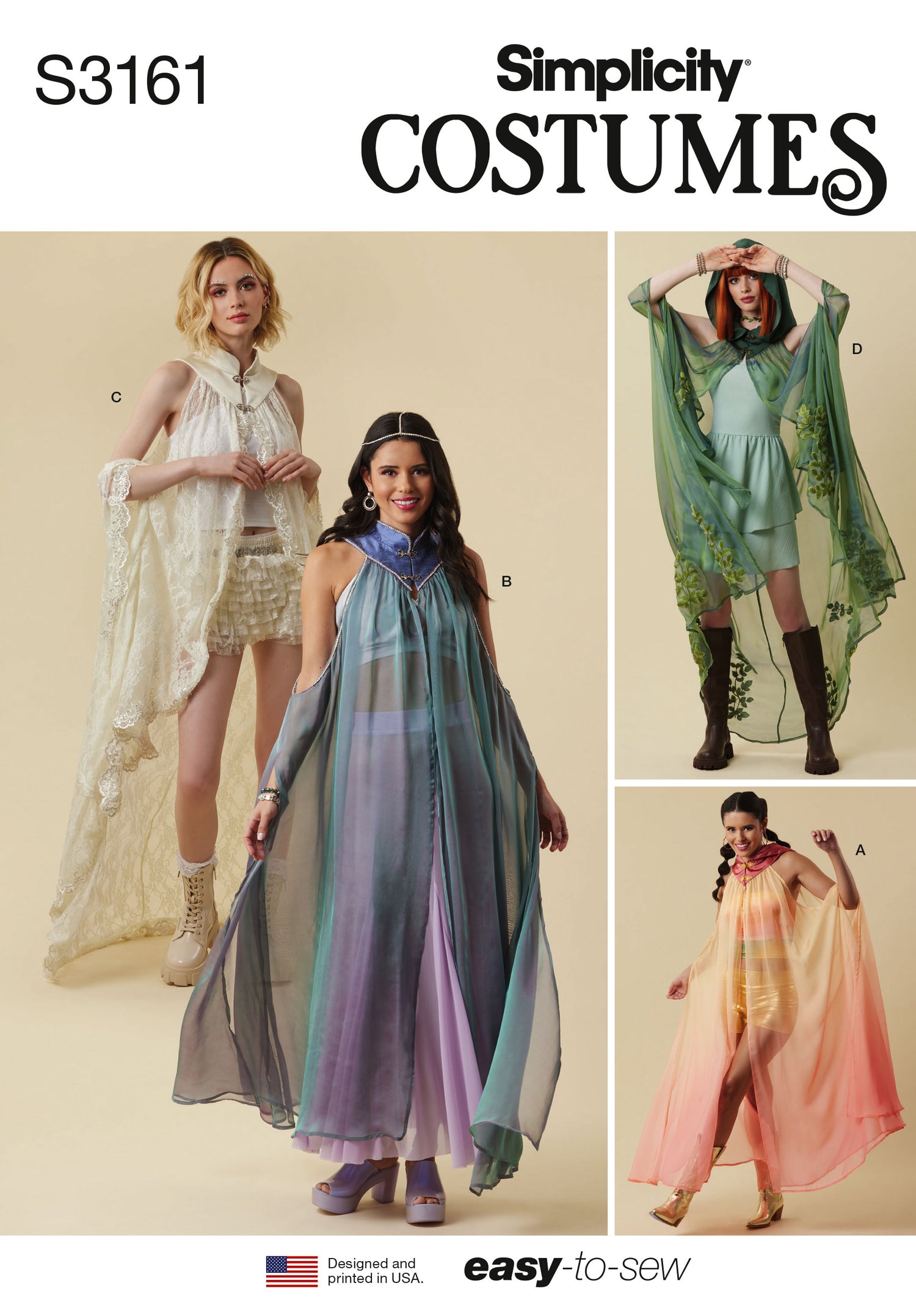 Simplicity Pattern S3161 Misses' Capes