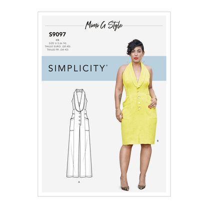 Simplicity Pattern 9097  Misses' Dress & Jumpsuit By Mimi G Style