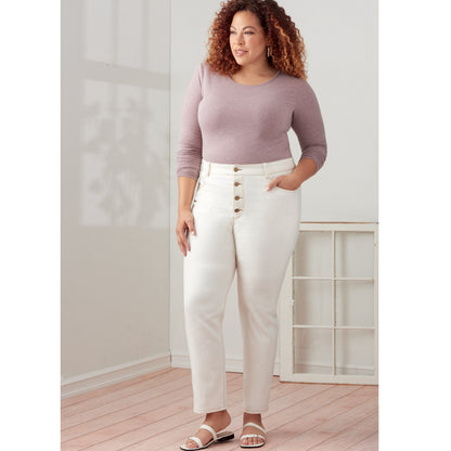 Simplicity Pattern 9266 Misses' & Women's Vintage Jeans With Front Buttons Or Zipper