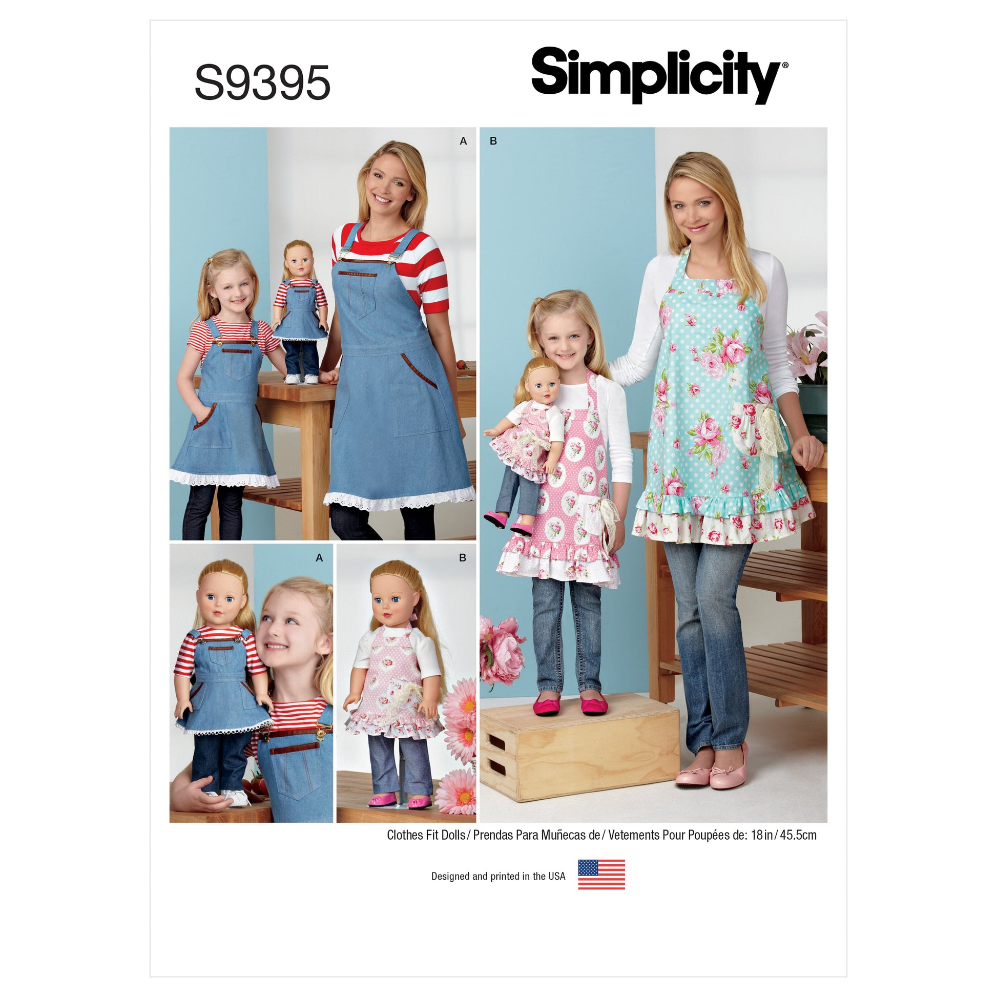 Simplicity Pattern 9395 Miss & Child 18" Doll