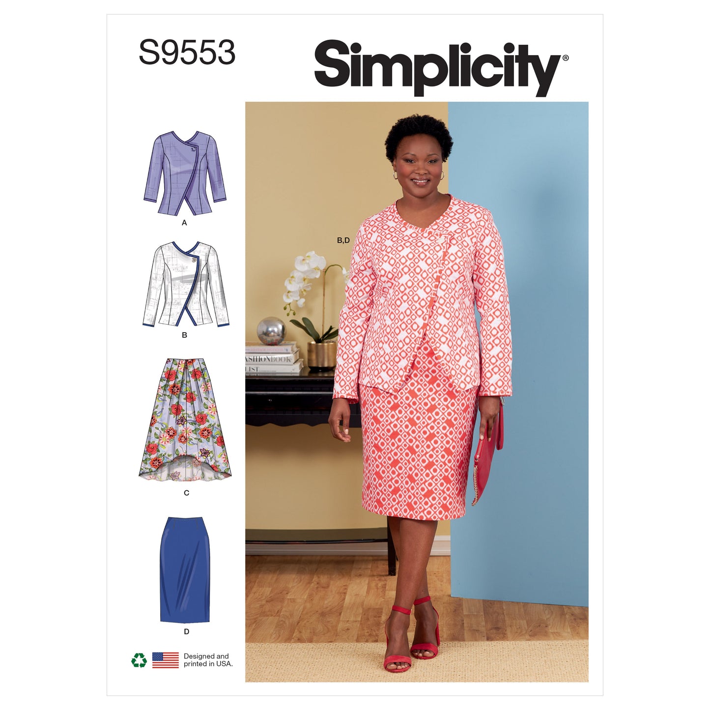 Simplicity Pattern 9553 Women's Jacket & Skirts