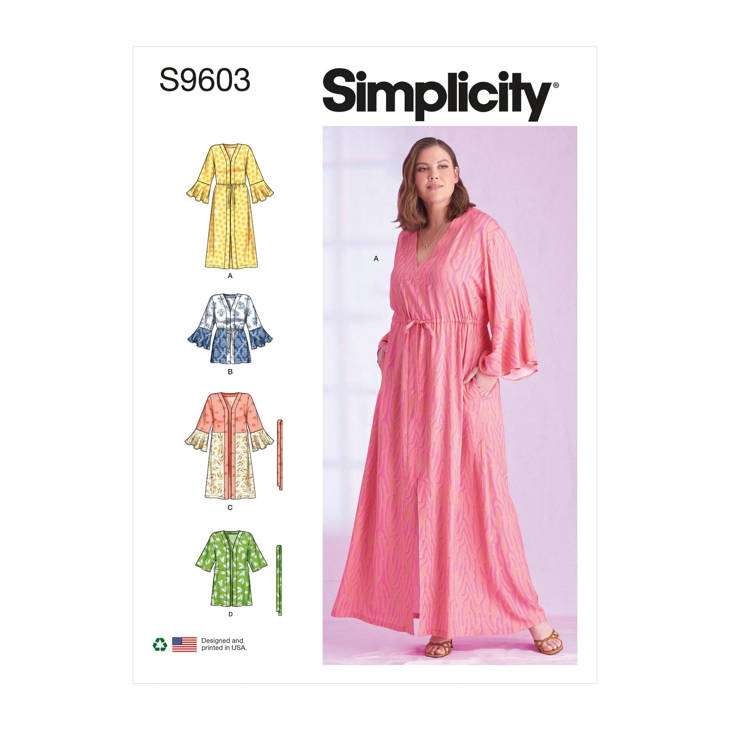Simplicity Pattern SS9603 Women's Caftans and Wraps