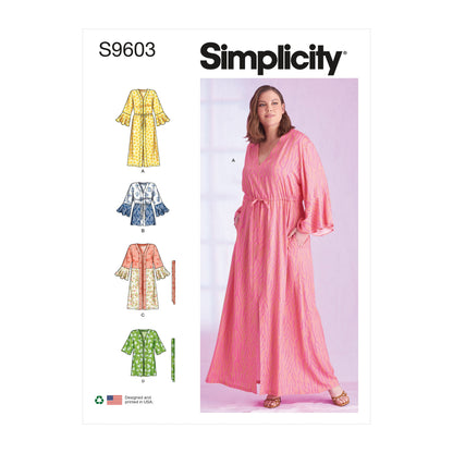 Simplicity Pattern SS9603 Women's Caftans and Wraps