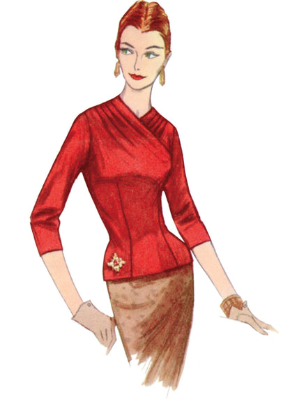 Simplicity Pattern S9634h Misses' Vintage Blouses and Cummerbund