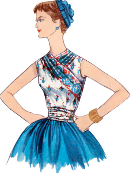 Simplicity Pattern S9634h Misses' Vintage Blouses and Cummerbund