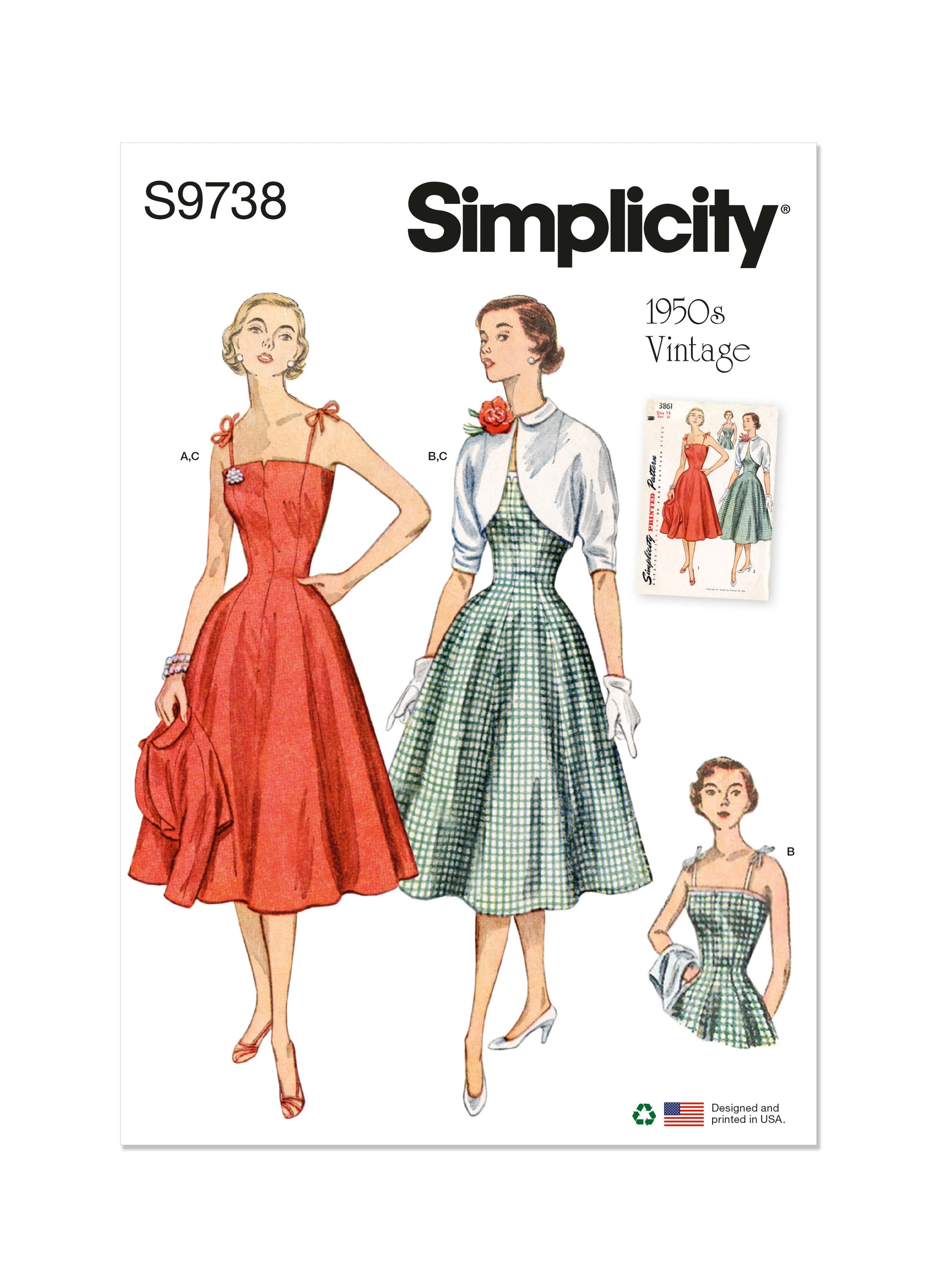 Simplicity Pattern S9738 Misses' Dress'