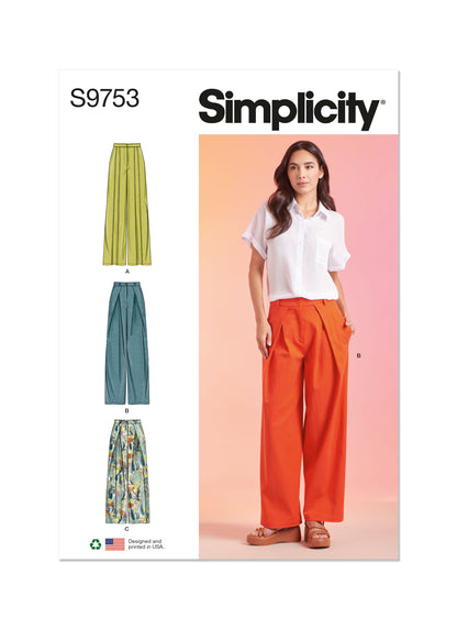 Simplicity Pattern S9753 Misses' Skirt Pants