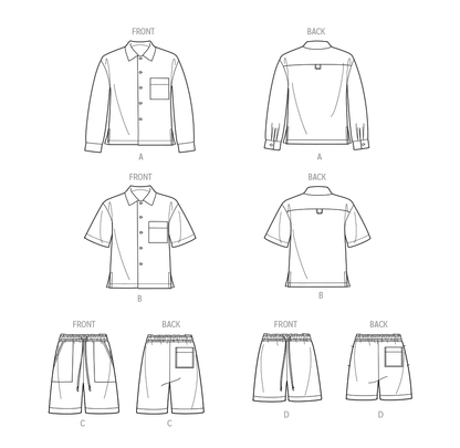 Simplicity Pattern S9758 Men Boy Sportswear