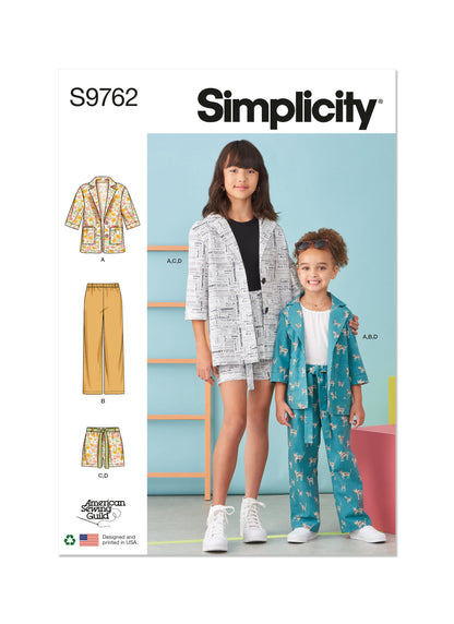 Simplicity Pattern S9762 Child Girl Sportswear