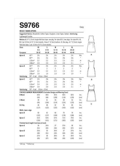 Simplicity Pattern S9766 Undefined Apron