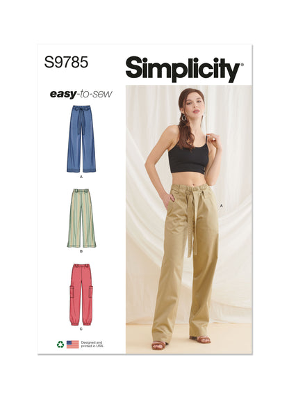 Simplicity Pattern 9785 Misses' Skirt/Pants