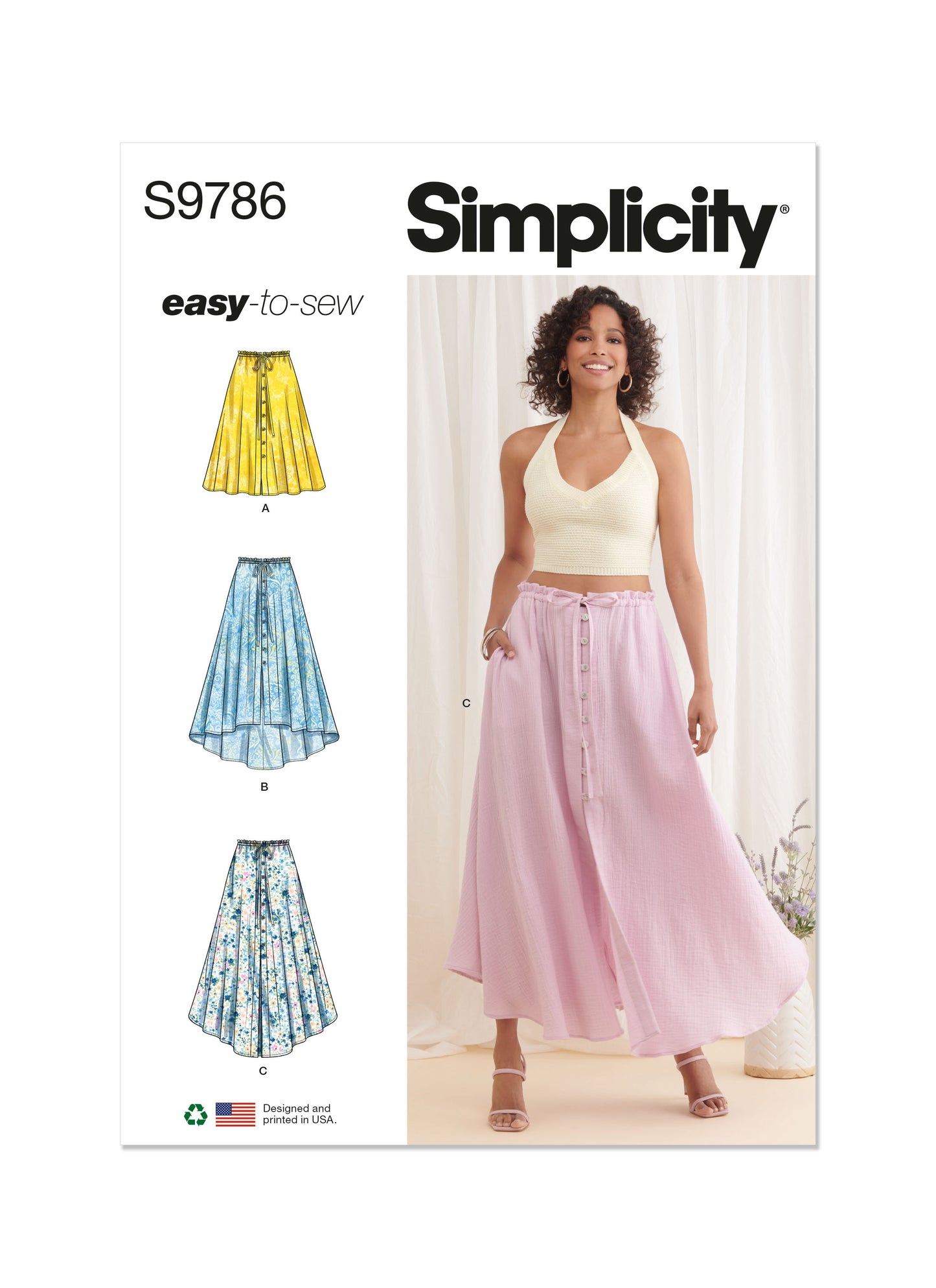 Simplicity Pattern 9786 Misses' Skirt/Pants