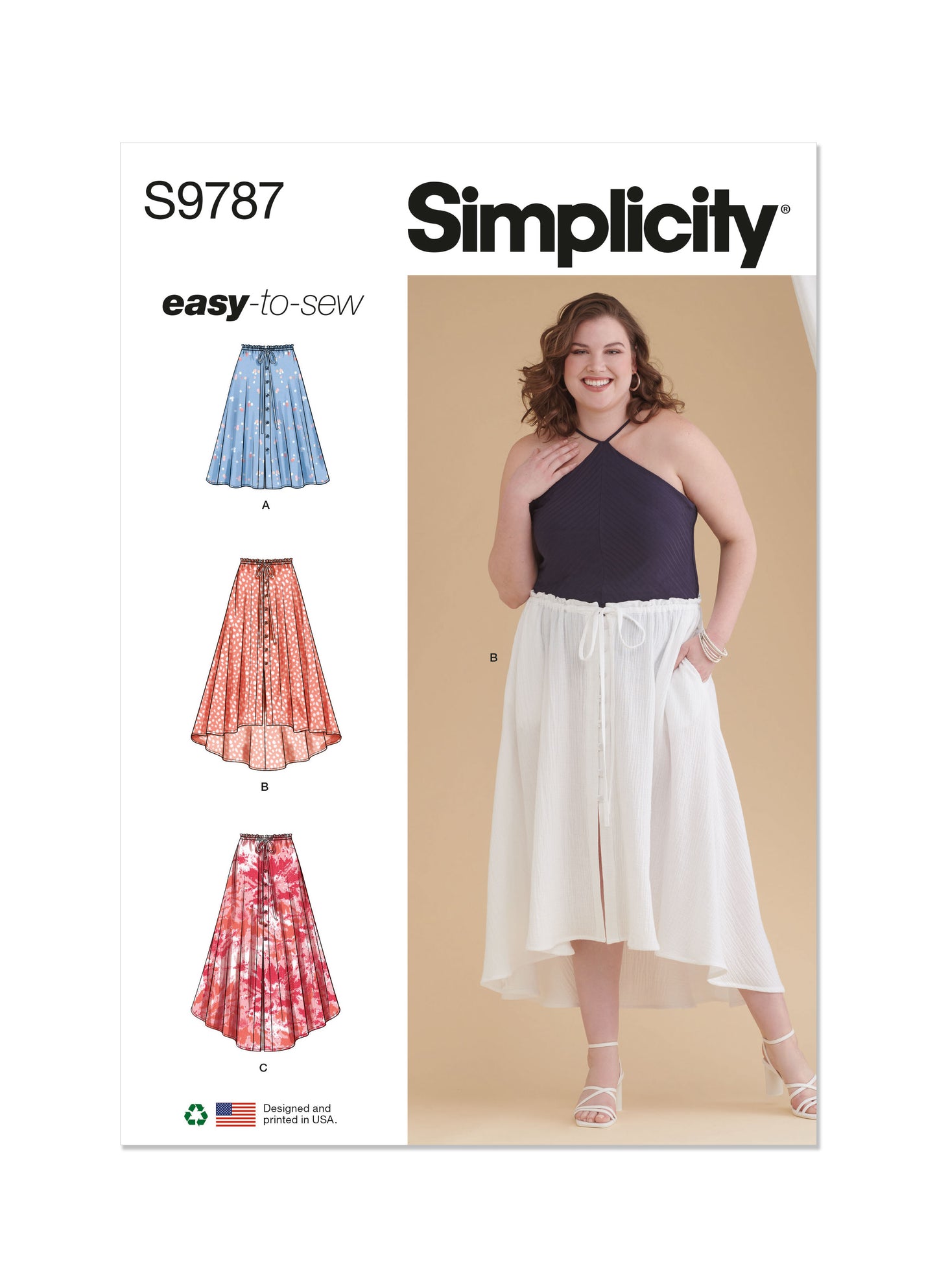 Simplicity Pattern 9787 Plus Size Skirt/Pants